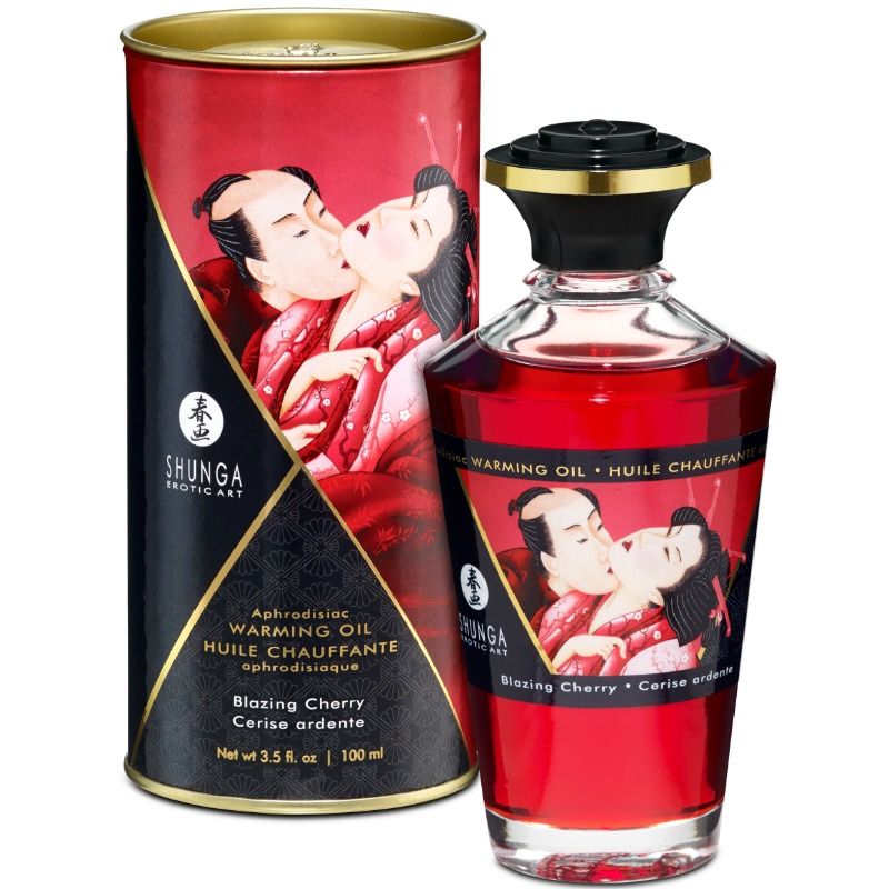 Aceite de masaje efecto calor Cereza