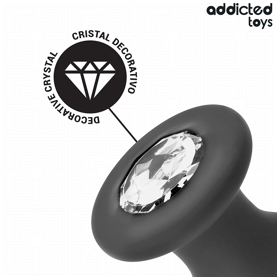 Plug anal con joya silicona  foto 2