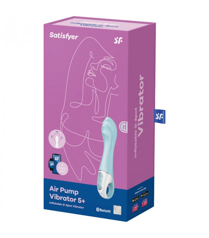 Satisfyer - Air pump vibrator 5+ vibrador punto g inflable con app - Azul 