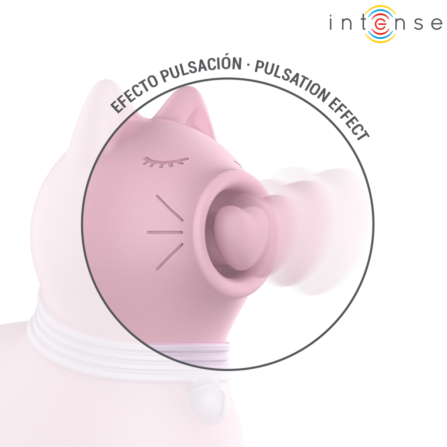 Marie estimulador con lengua efecto pulsación rosa 