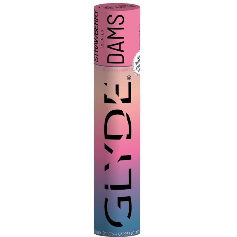 Sheer glyde dams láminas de látex para sexo oral Fresa foto 2