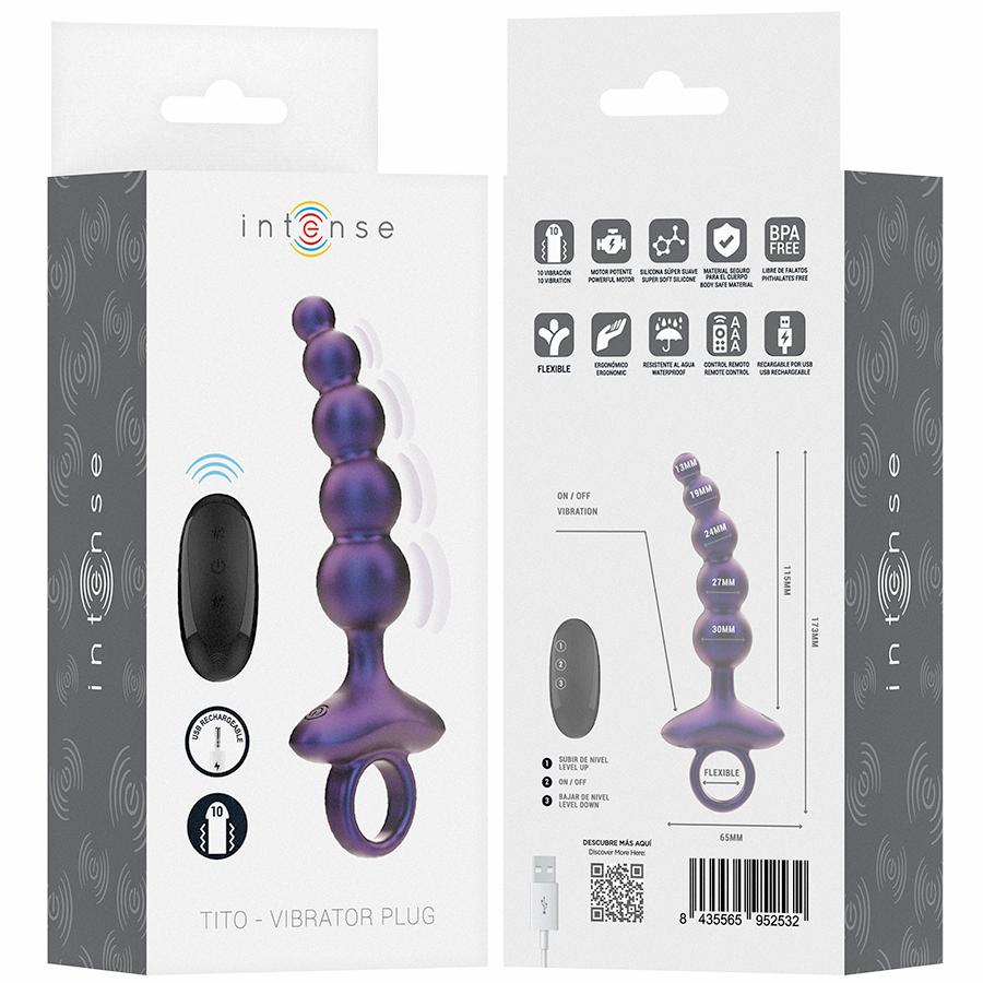 Tito plug anal vibrador control remoto  foto 8