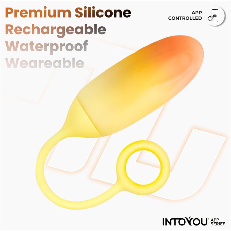 Huevo vibrador con app - amarillo/naranja  foto 5