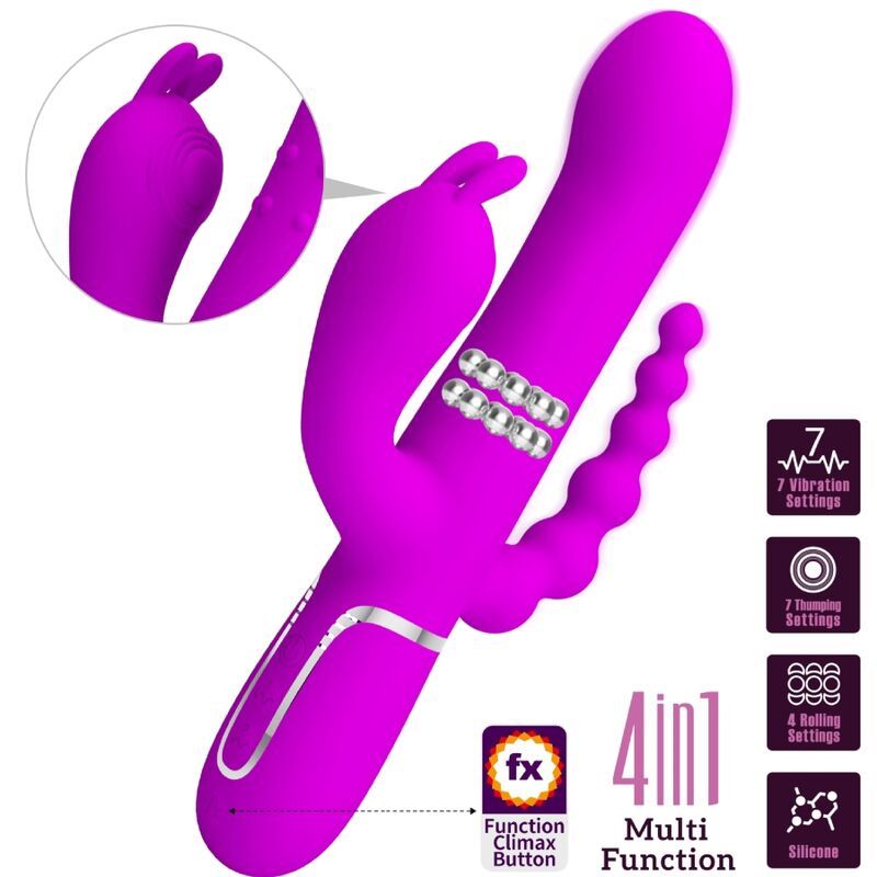 Cammy triple vibrador multifunción 4 en 1