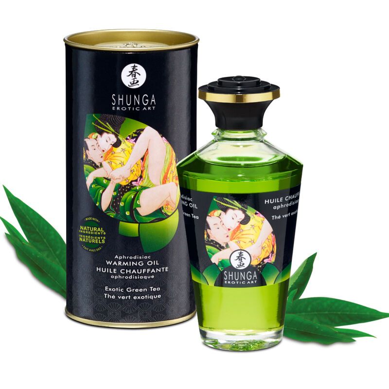 Aceite de masaje efecto calor orgánico - Té verde