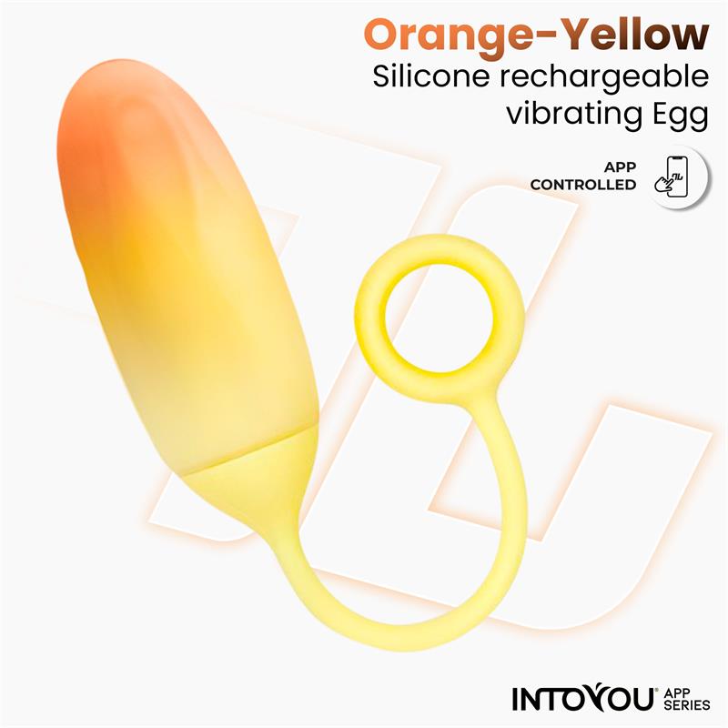 Huevo vibrador con app - amarillo/naranja  foto 3