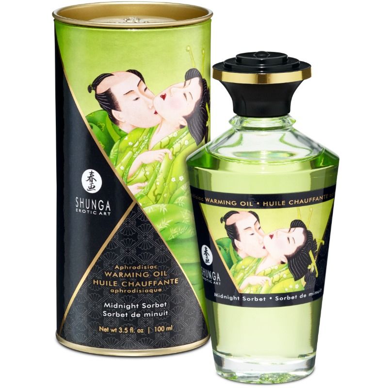 Aceite de masaje efecto calor