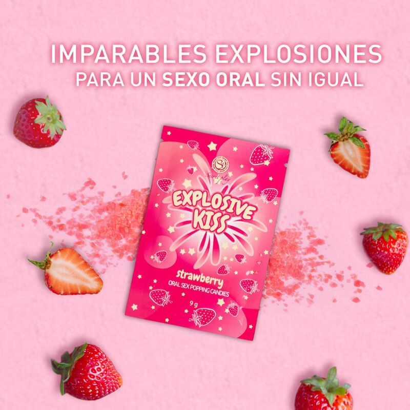 Caramelos explosivos para sexo oral FRESA foto 2