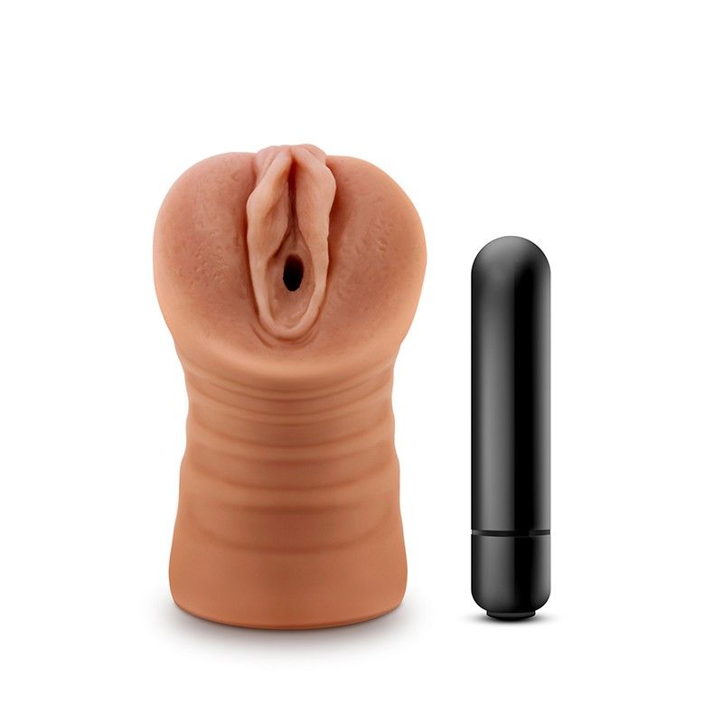 Masturbador con vibración vagina - Piel media