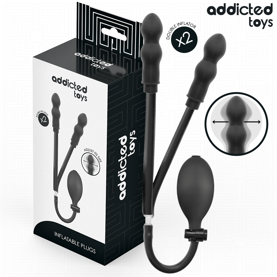 Plug anal doble inflable