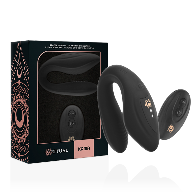 Rithual kama vibrador para parejas con control remoto Azabache foto 2