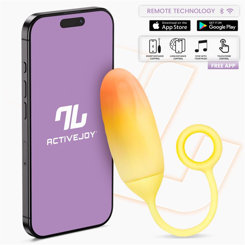Huevo vibrador con app - amarillo/naranja  foto 2