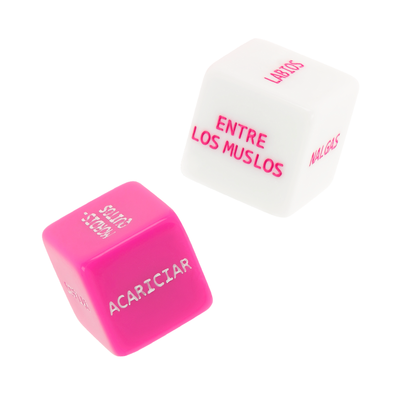 Set 2 dados eróticos - rosa/blanco  foto 2