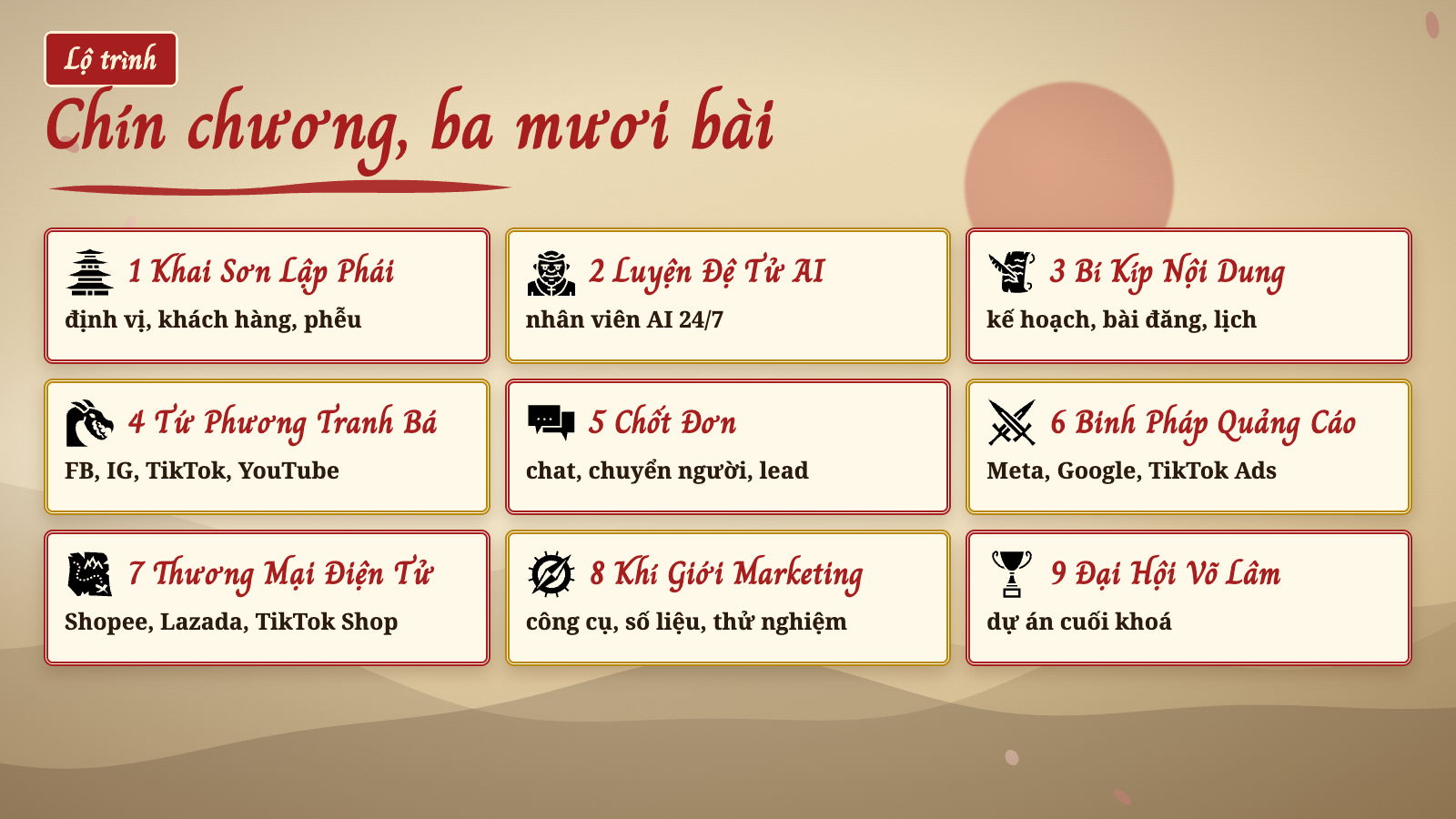 Chín chương, ba mươi bài