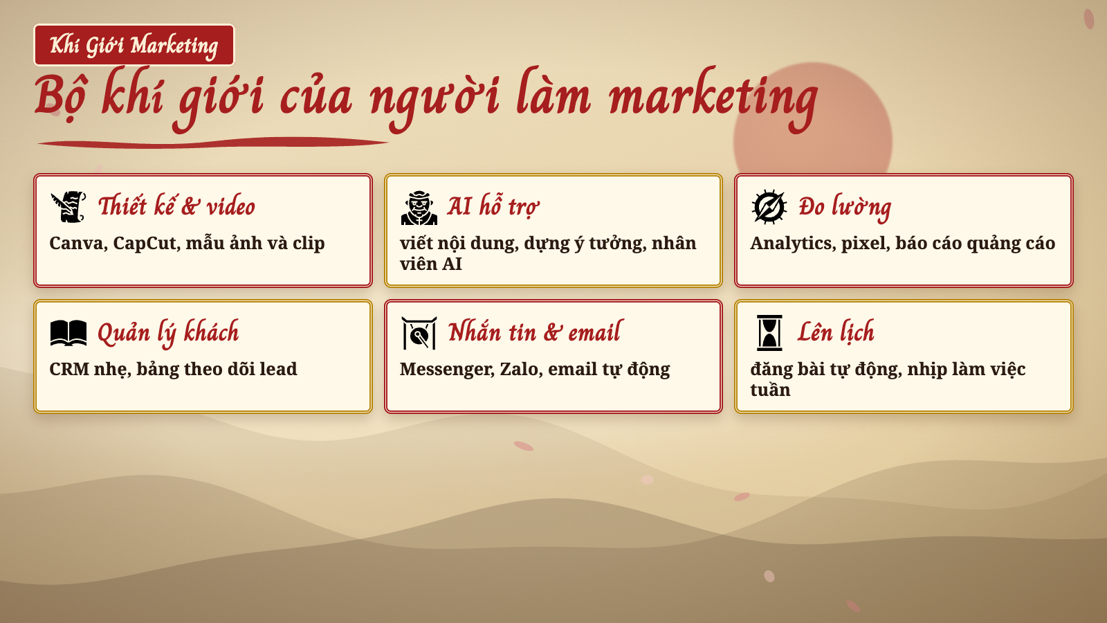 Bộ khí giới của người làm marketing