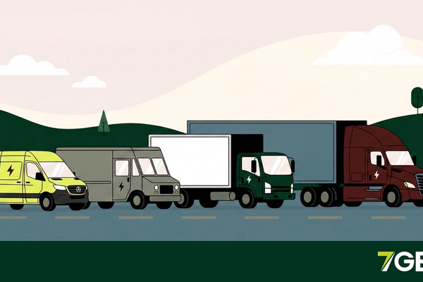 A fleet of electric vehicles ready to go