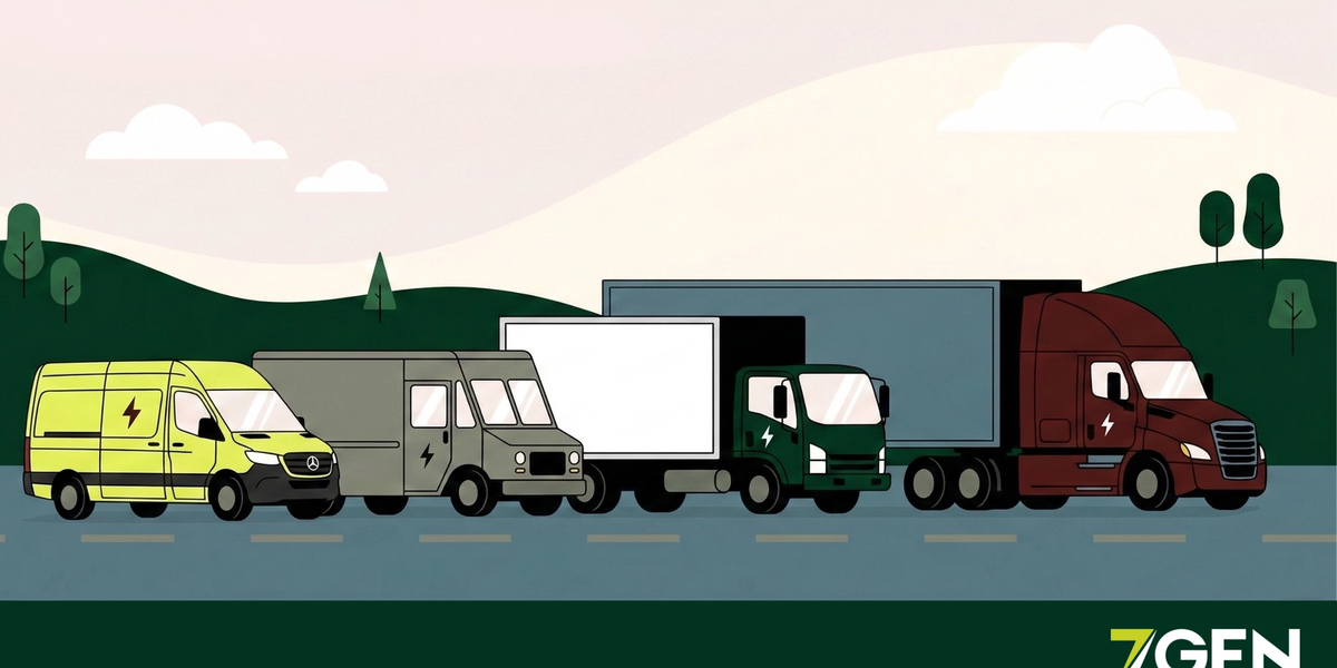 A fleet of electric vehicles ready to go