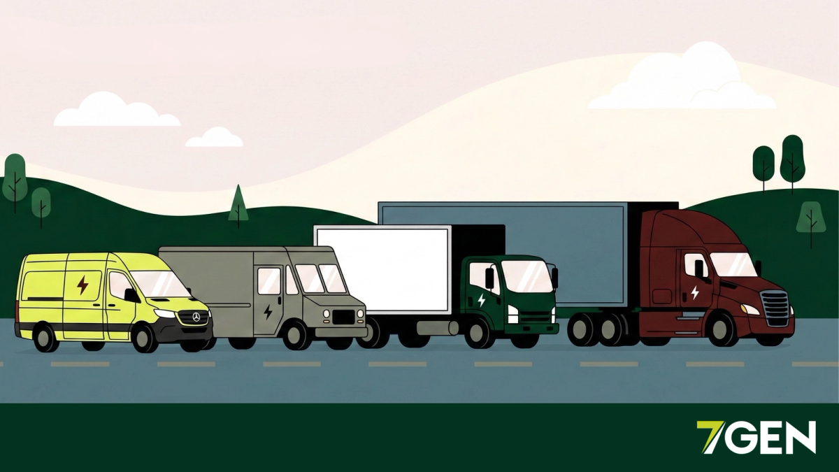 A fleet of electric vehicles ready to go