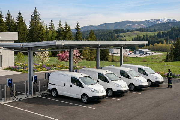 Commercial EV fleet charging station in Canada 