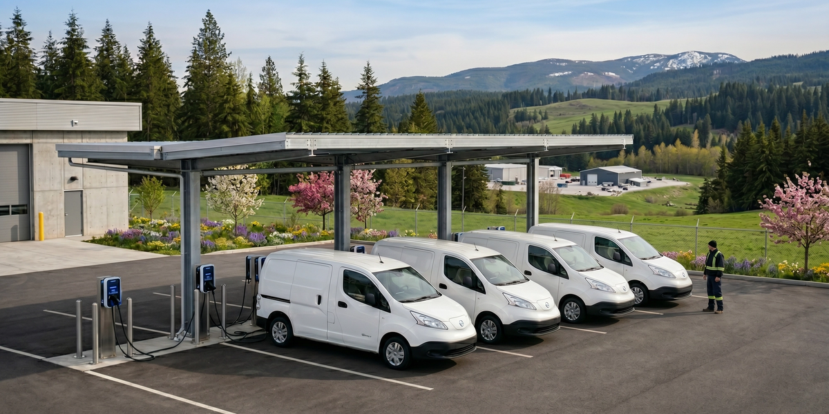 Commercial EV fleet charging station in Canada 