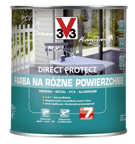 uniwersalna farba Direct Protect V33 do metalu, drewna czy PCV