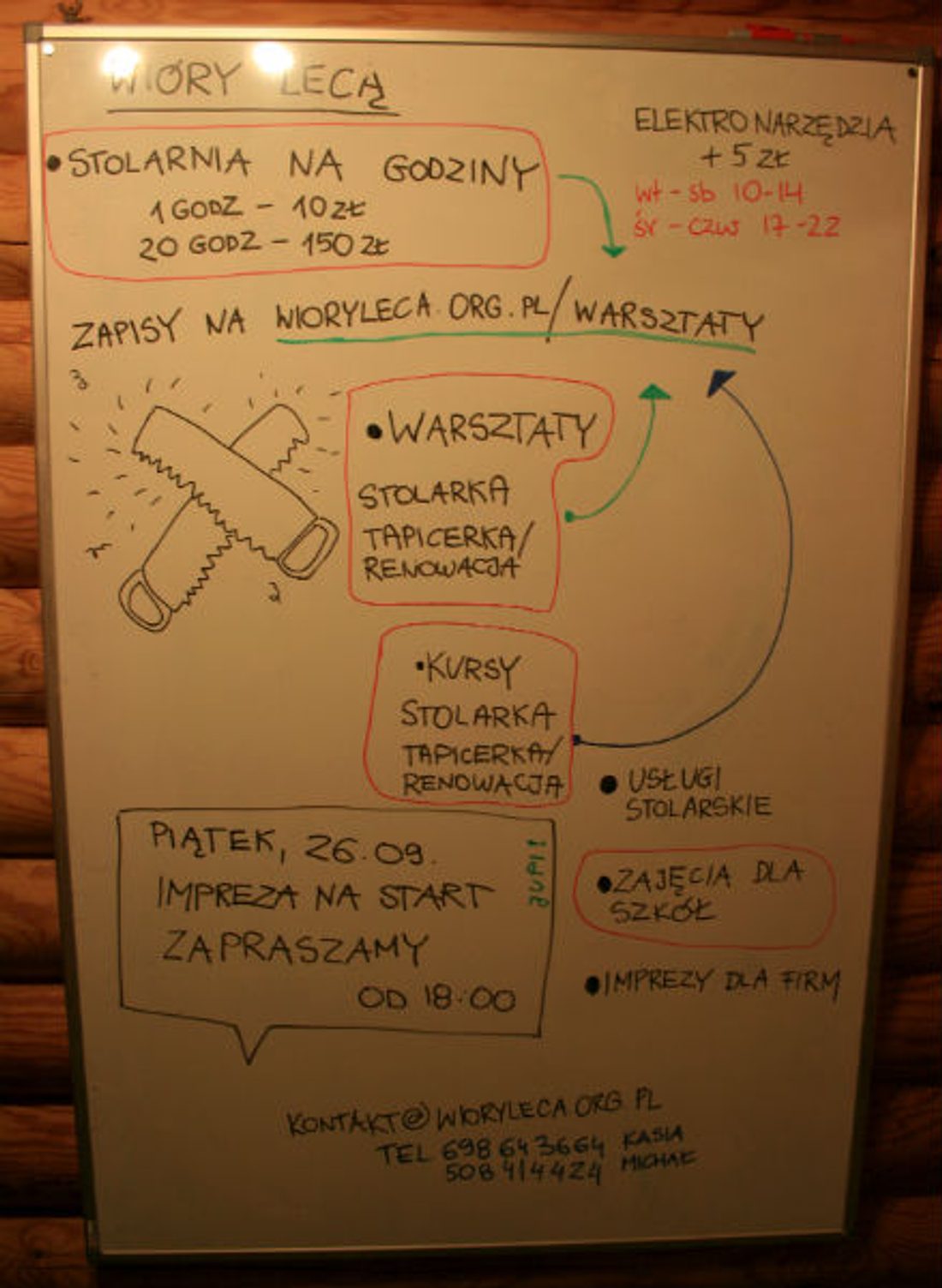 Wióry Lecą stolarnia otwarcie