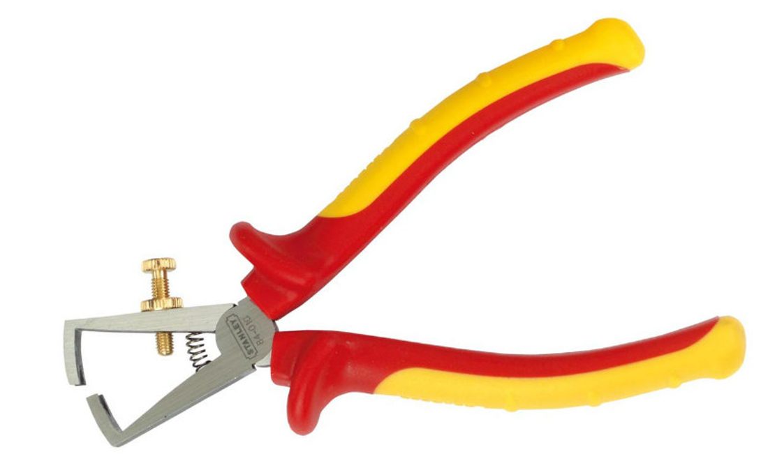 Szczypce do zdejmowania izolacji dla elektryków. Fot. Stanley