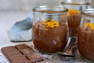Chocolate, orange, tofu dessert