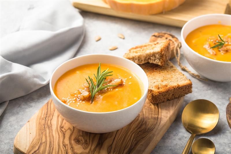 Soup and bread