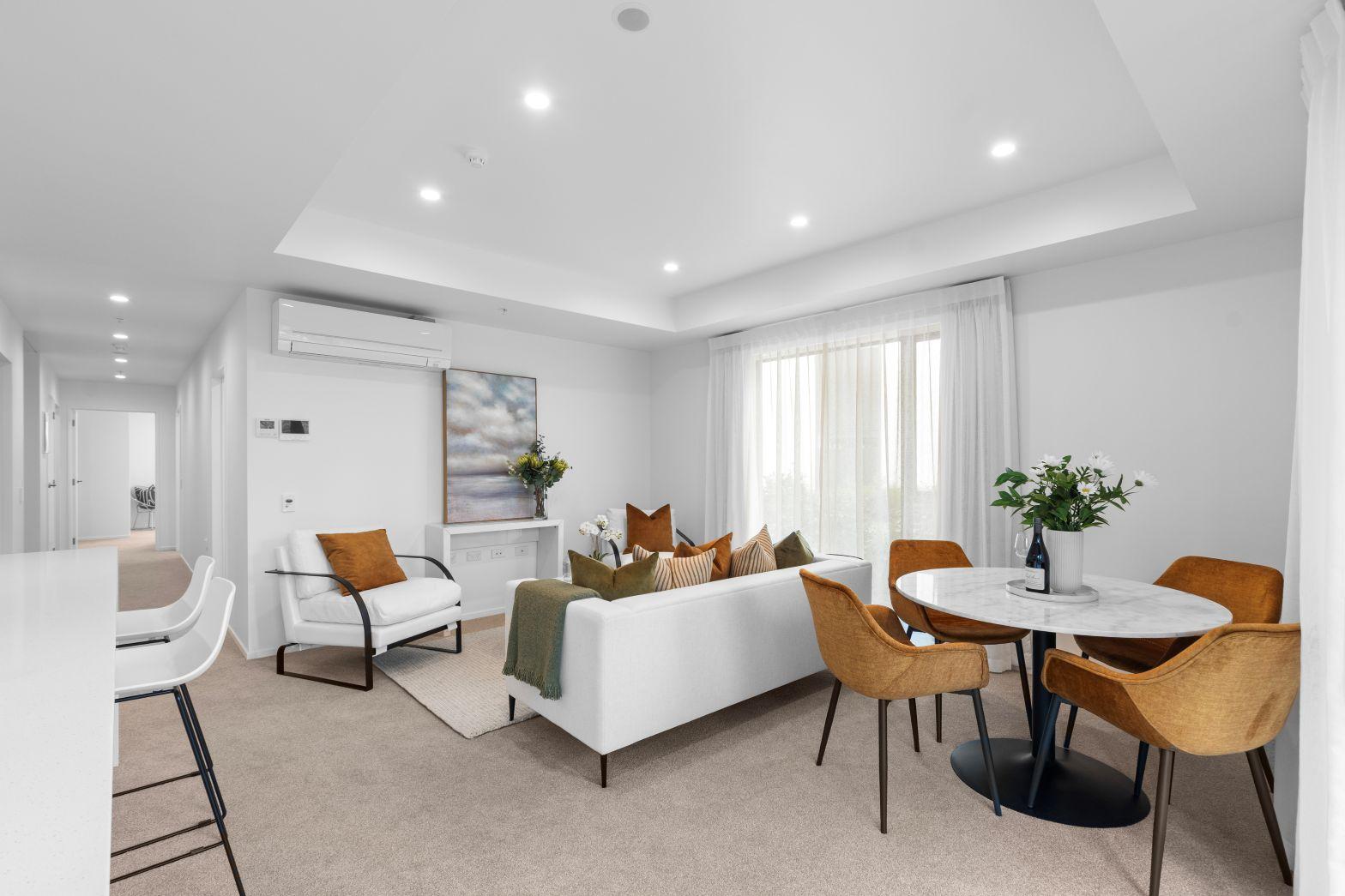 Kitchen, dining & living