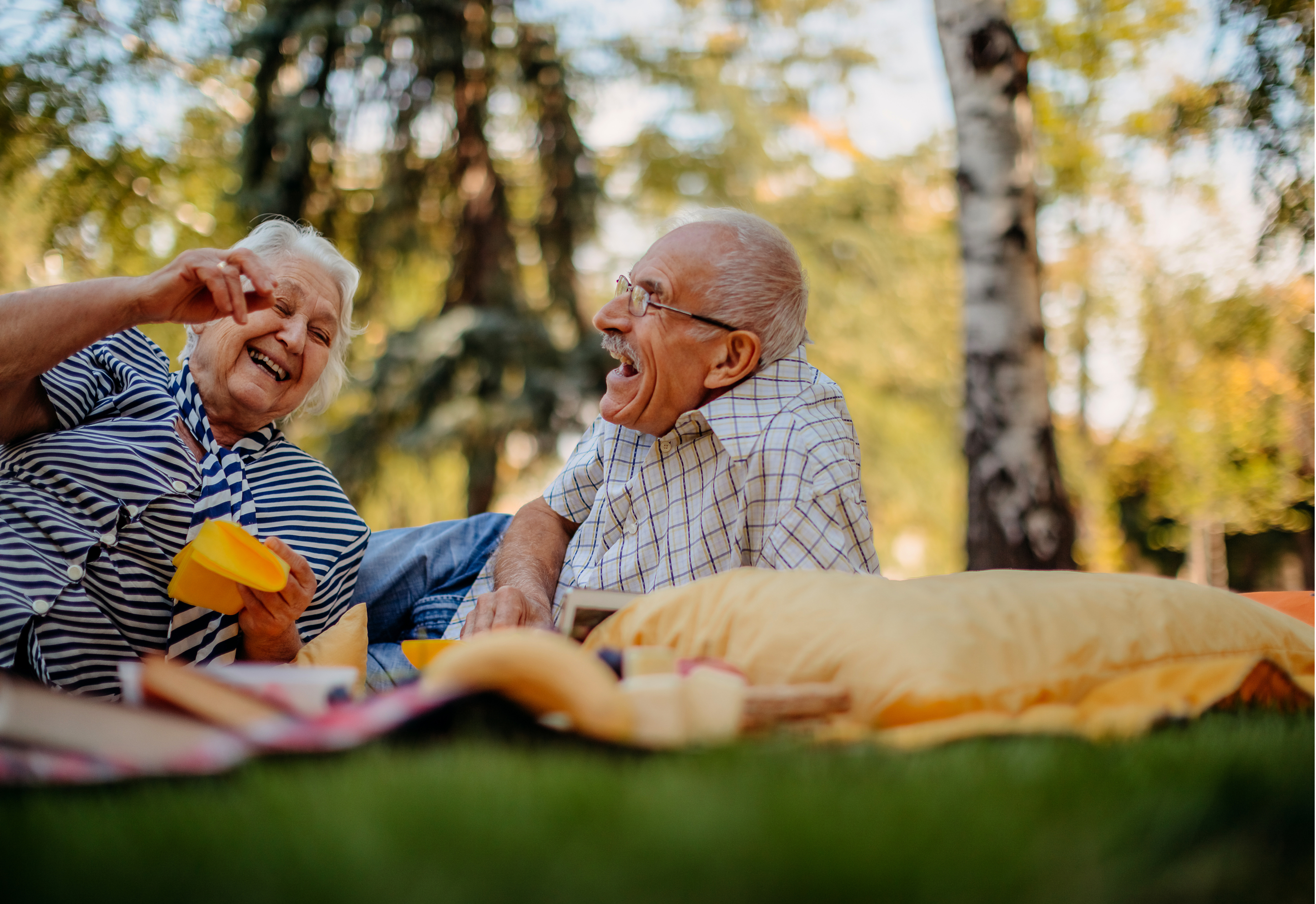 Stock image of couple on the park