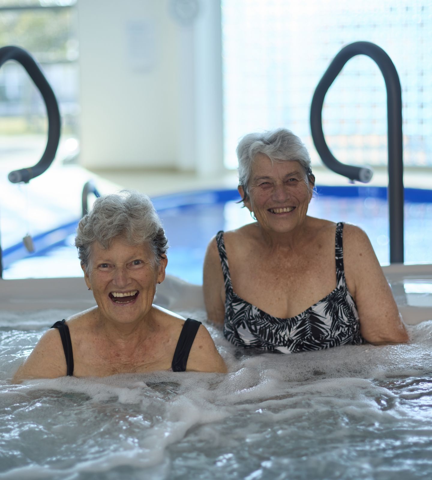 Residents swimming