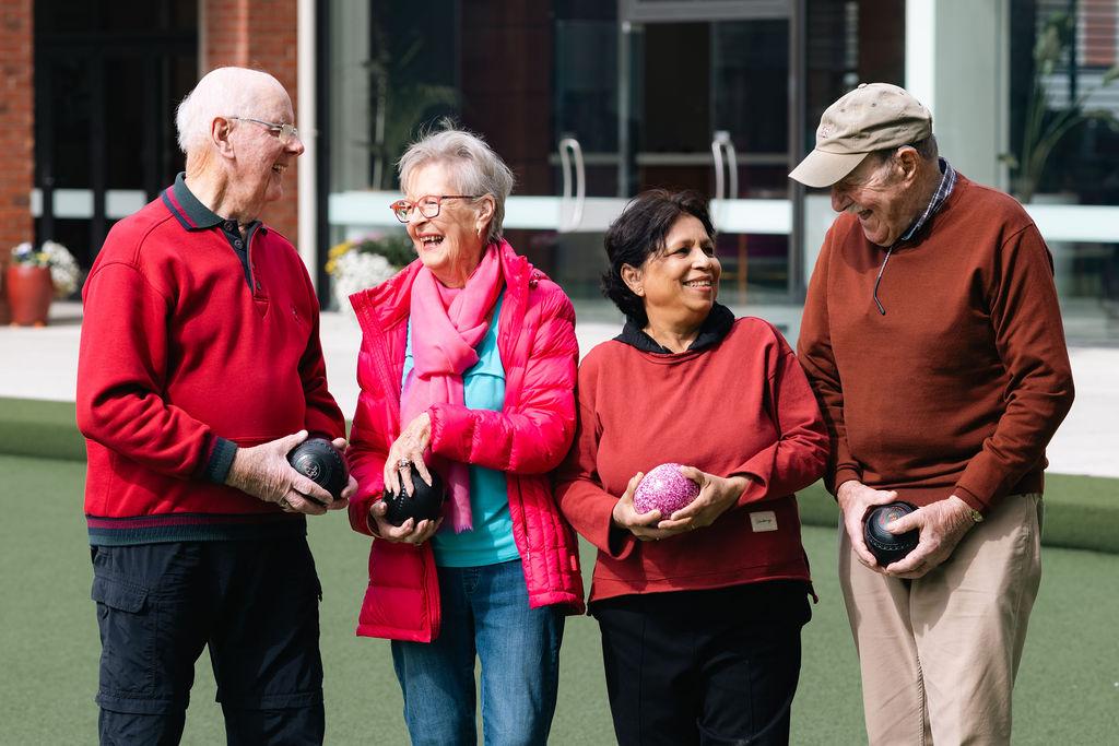 Residents playing bowls