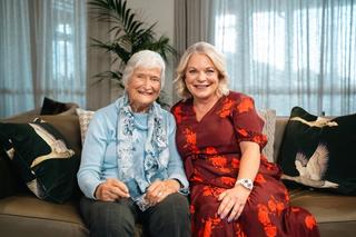 Ōtau Ridge retirement village resident Lynn with Kerry Woodham