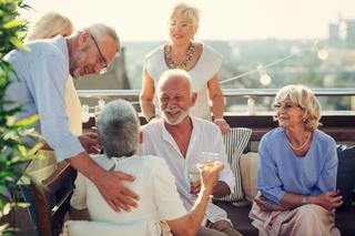 group of people laughing