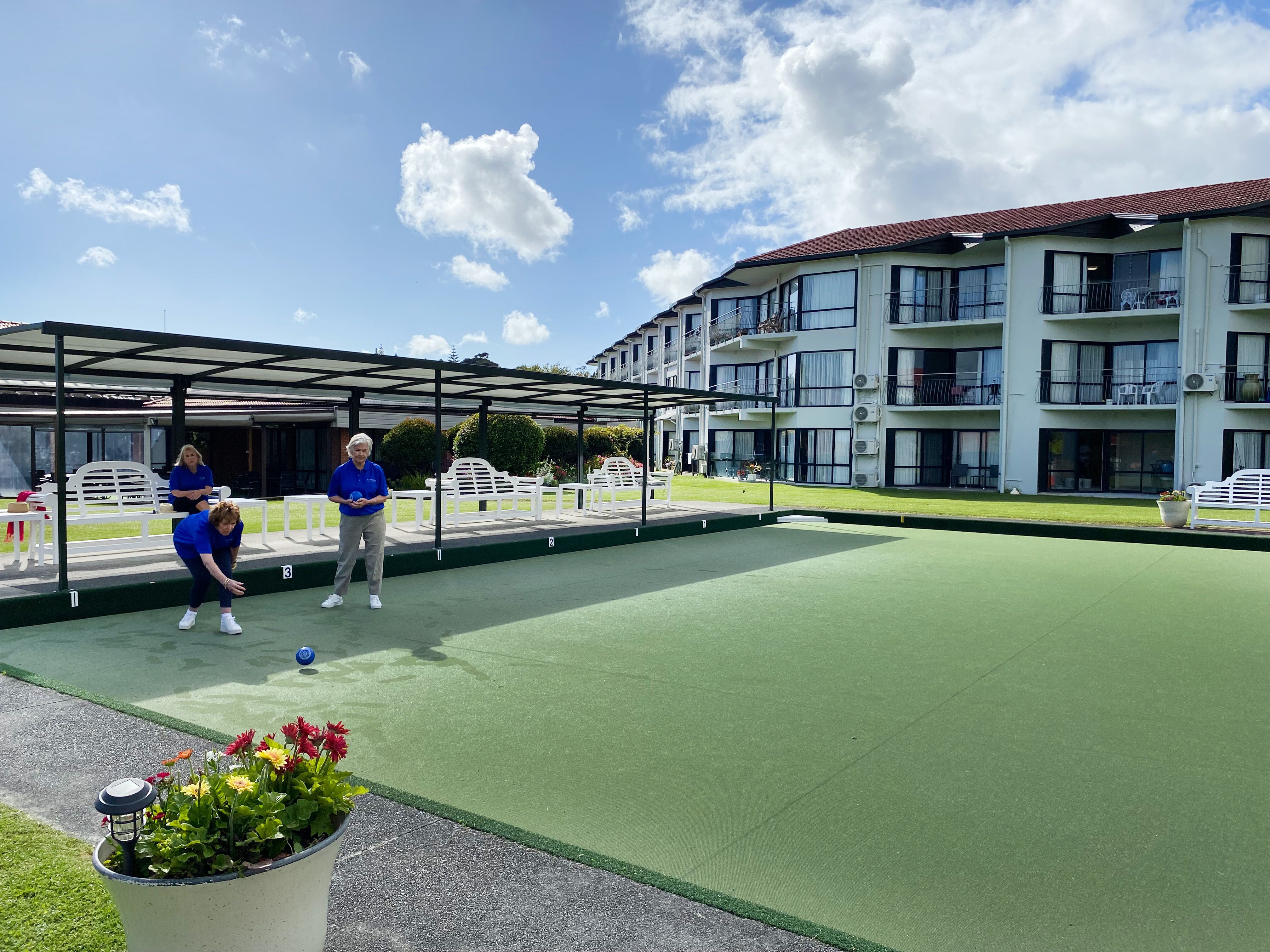Residents playing bowls