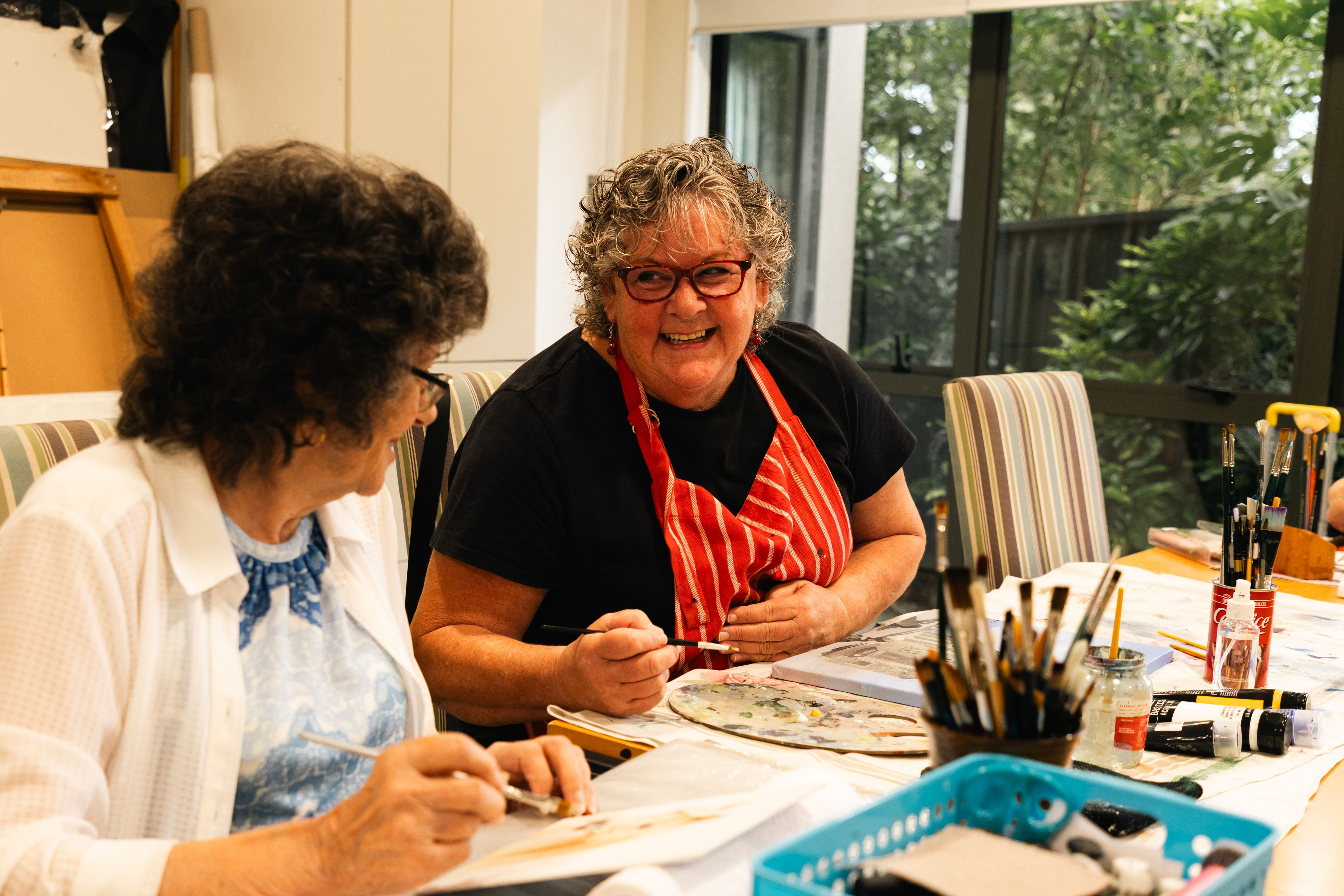 Activities and painting residents
