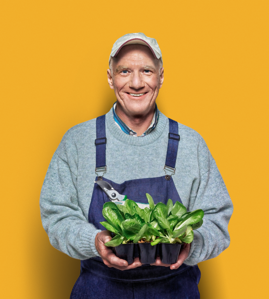 Resident gardener on green