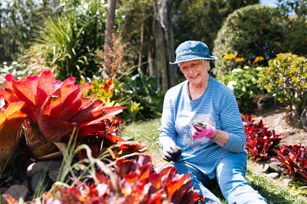 Residents gardening