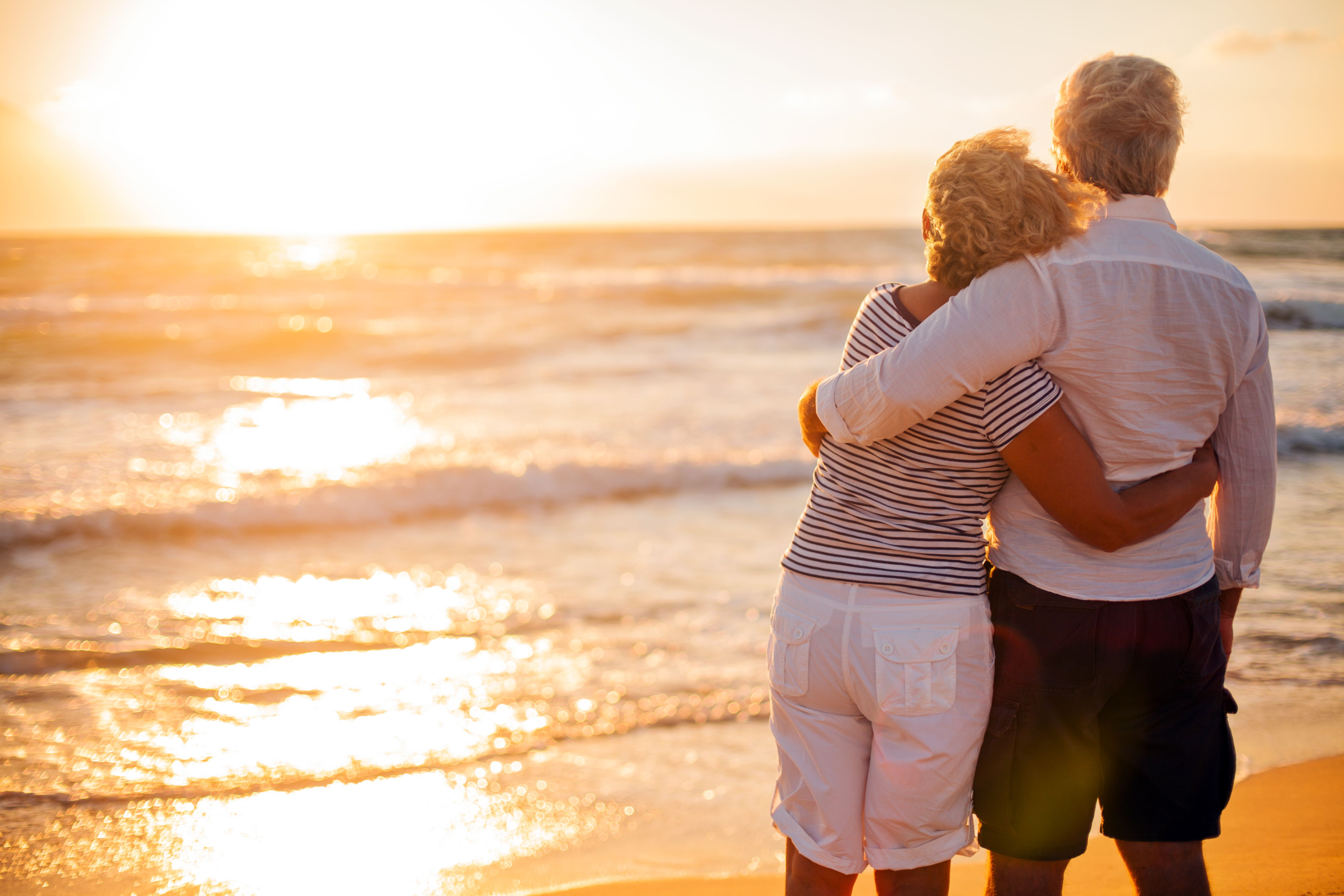 Happy couple on the beach