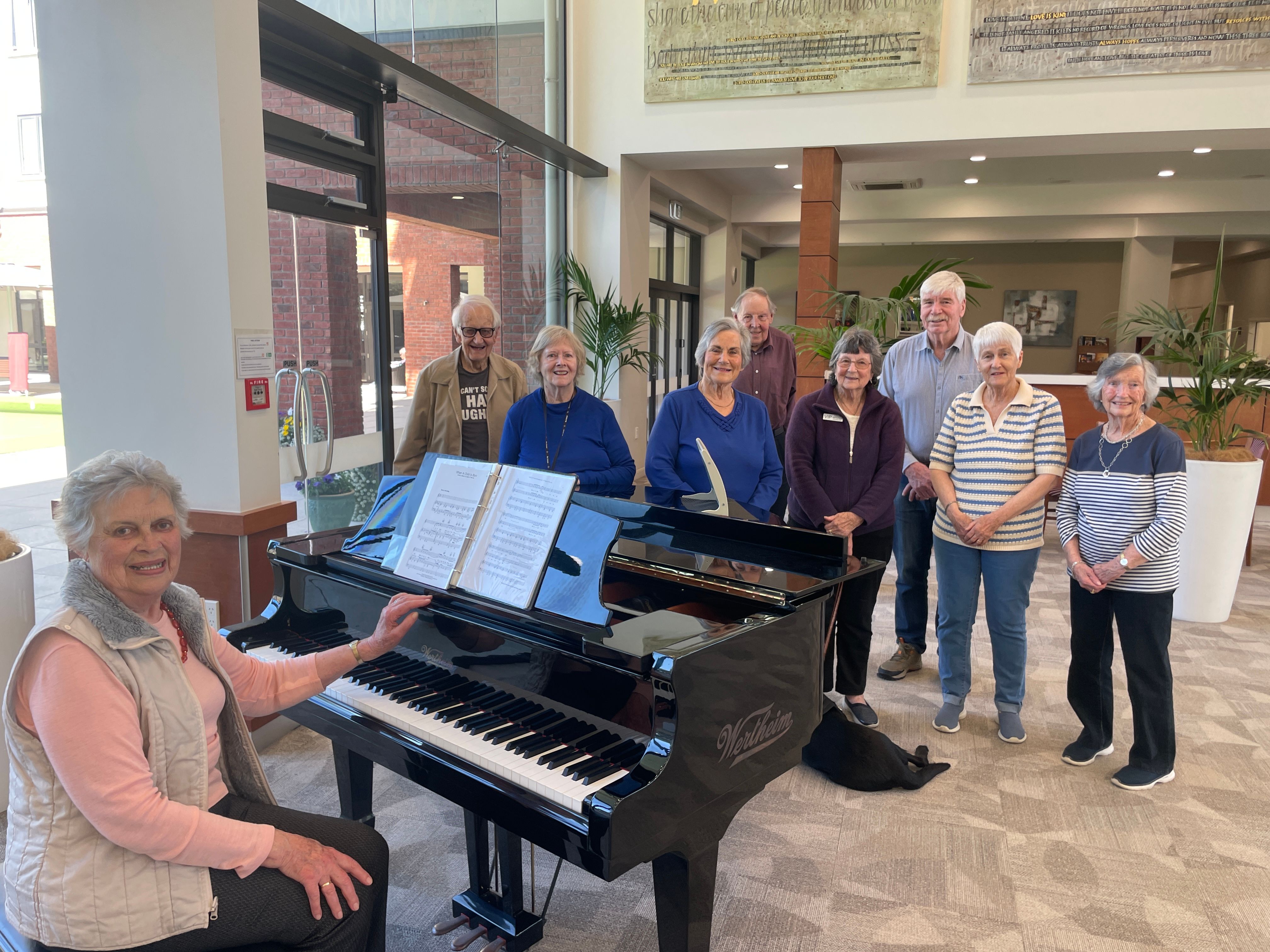Parkside residents singing in the choir