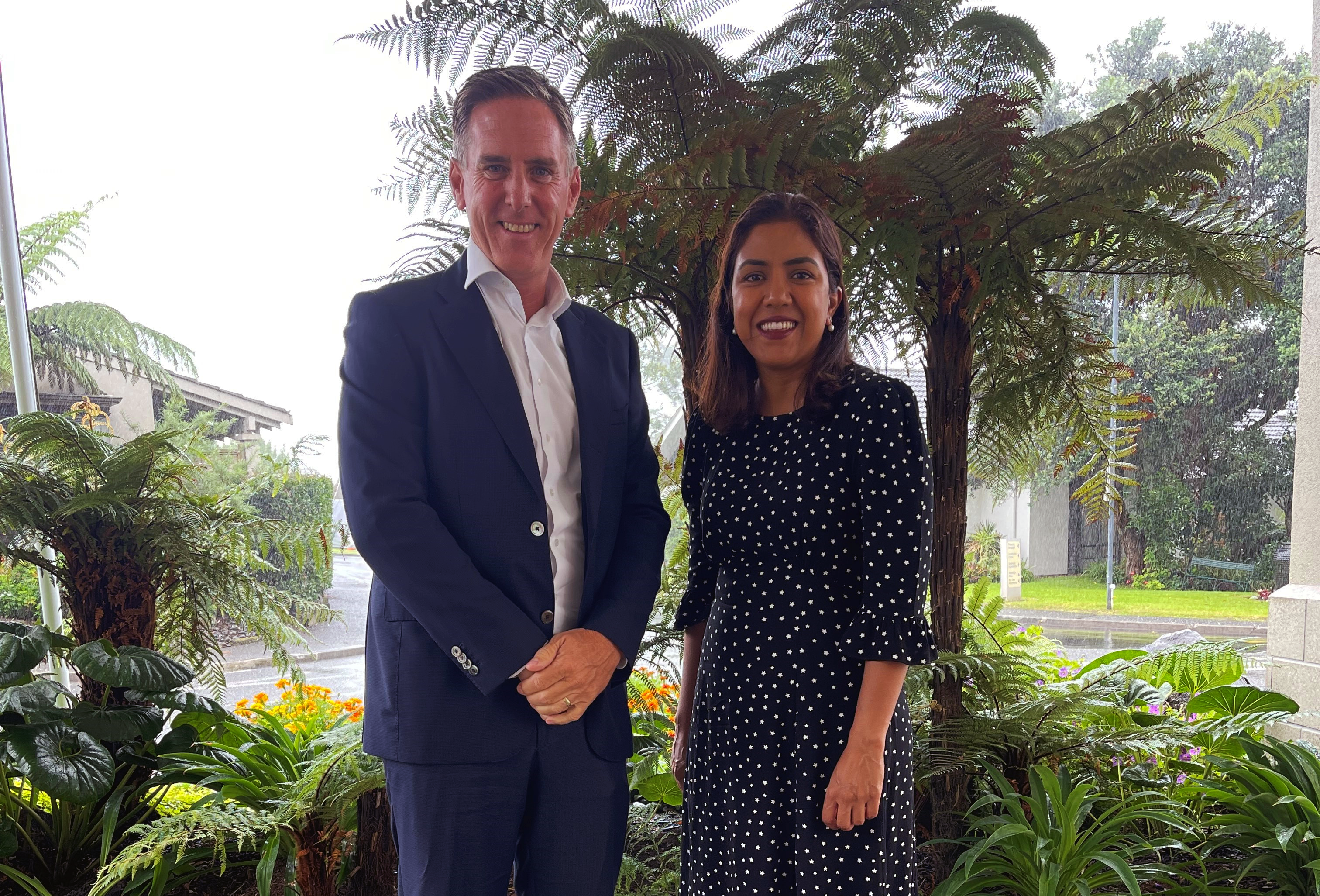 Metlifecare CEO, Earl Gasparich and Sustainability Manager, Ranjana Lal