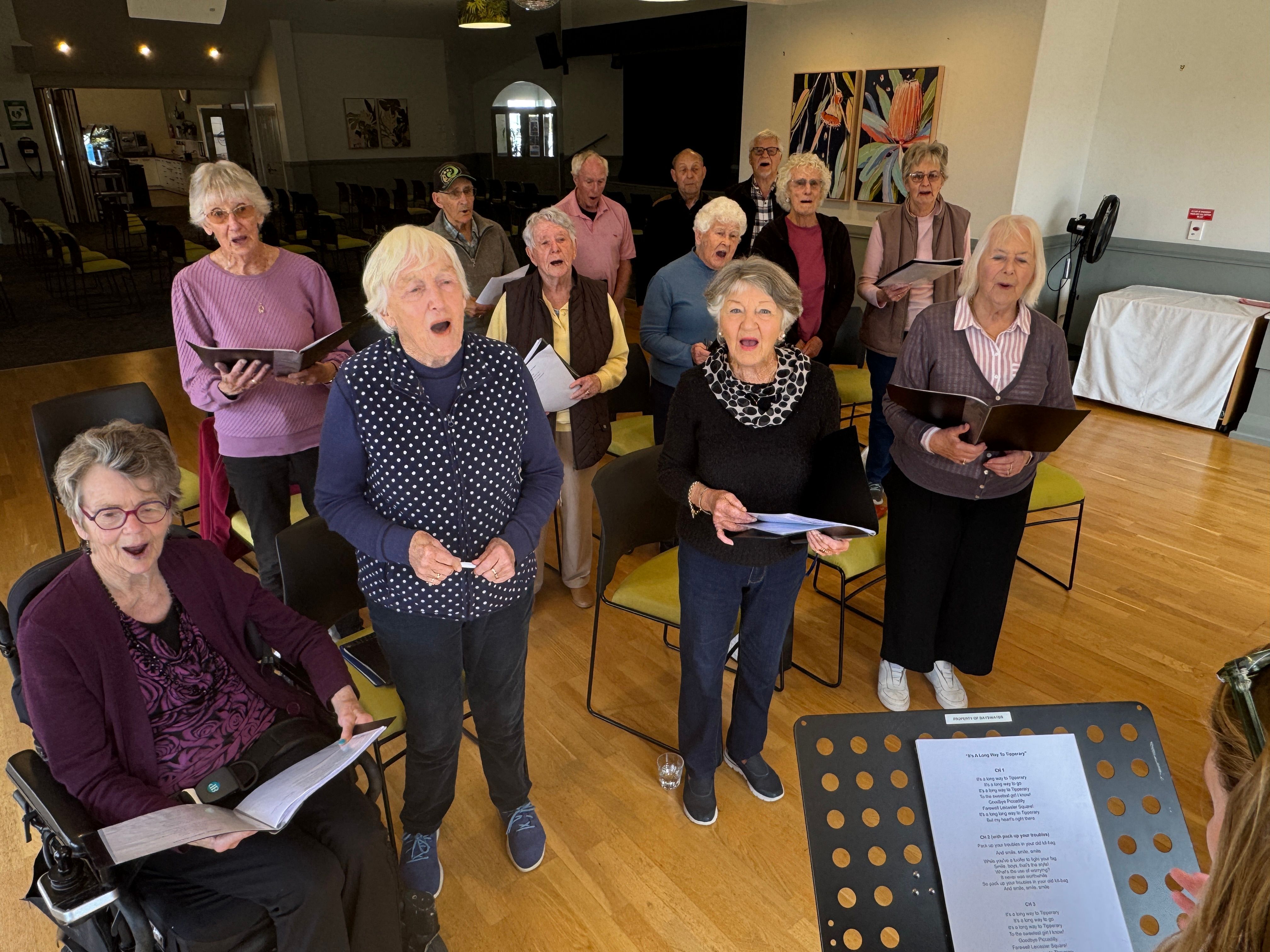 Parkside residents singing in the choir