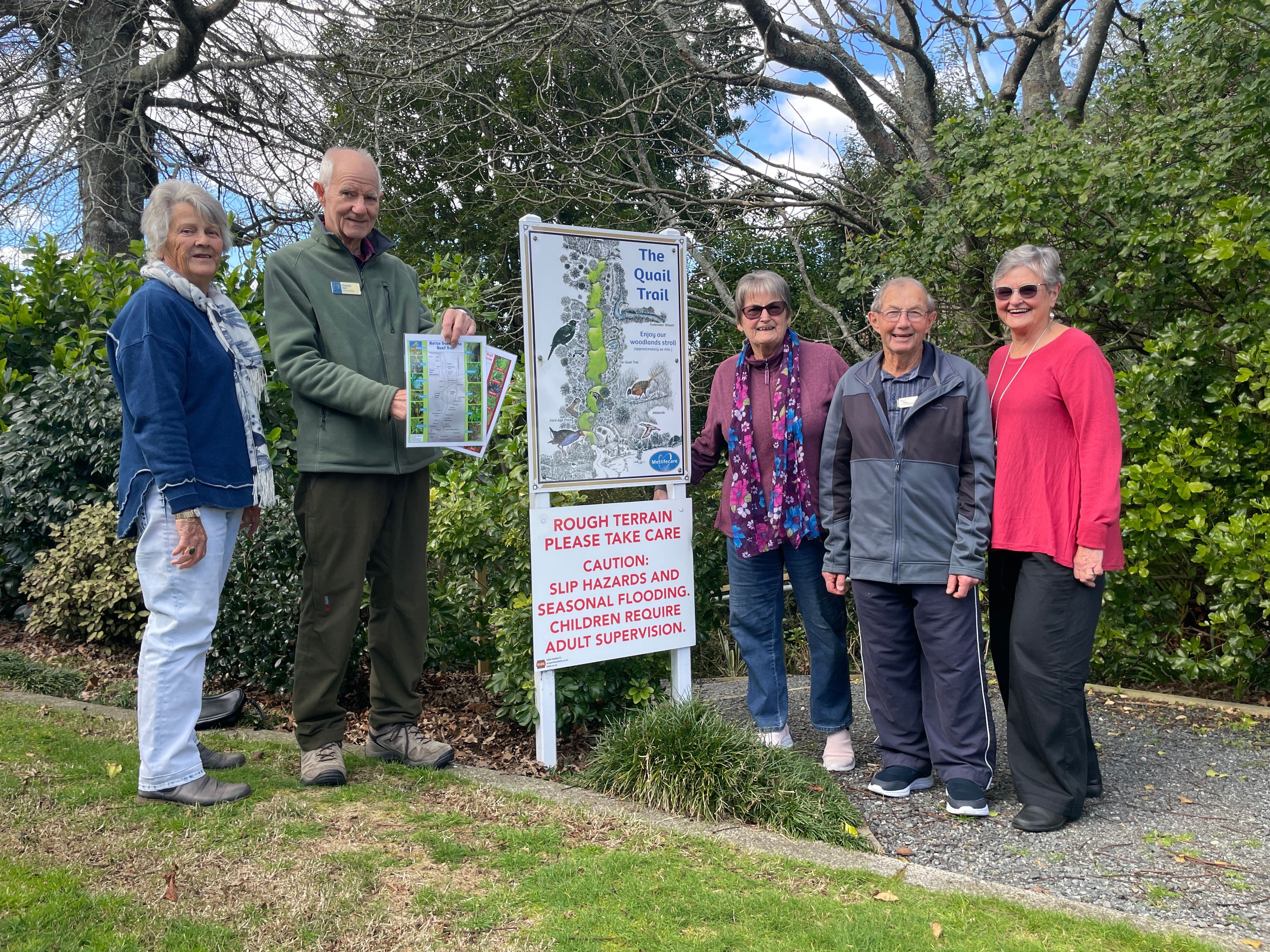 Greenwood Park residents at the Quail Trail 