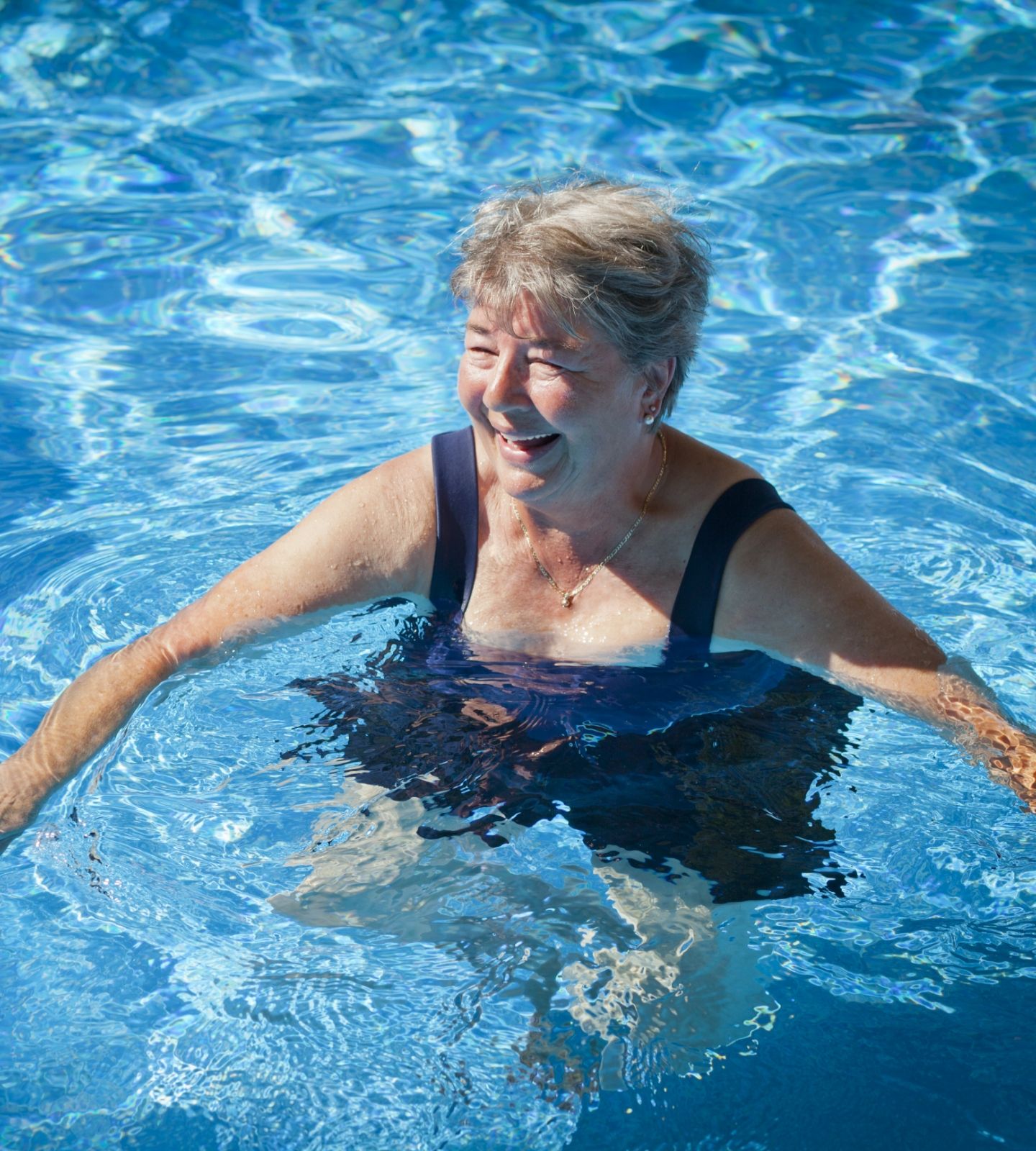 Resident in pool