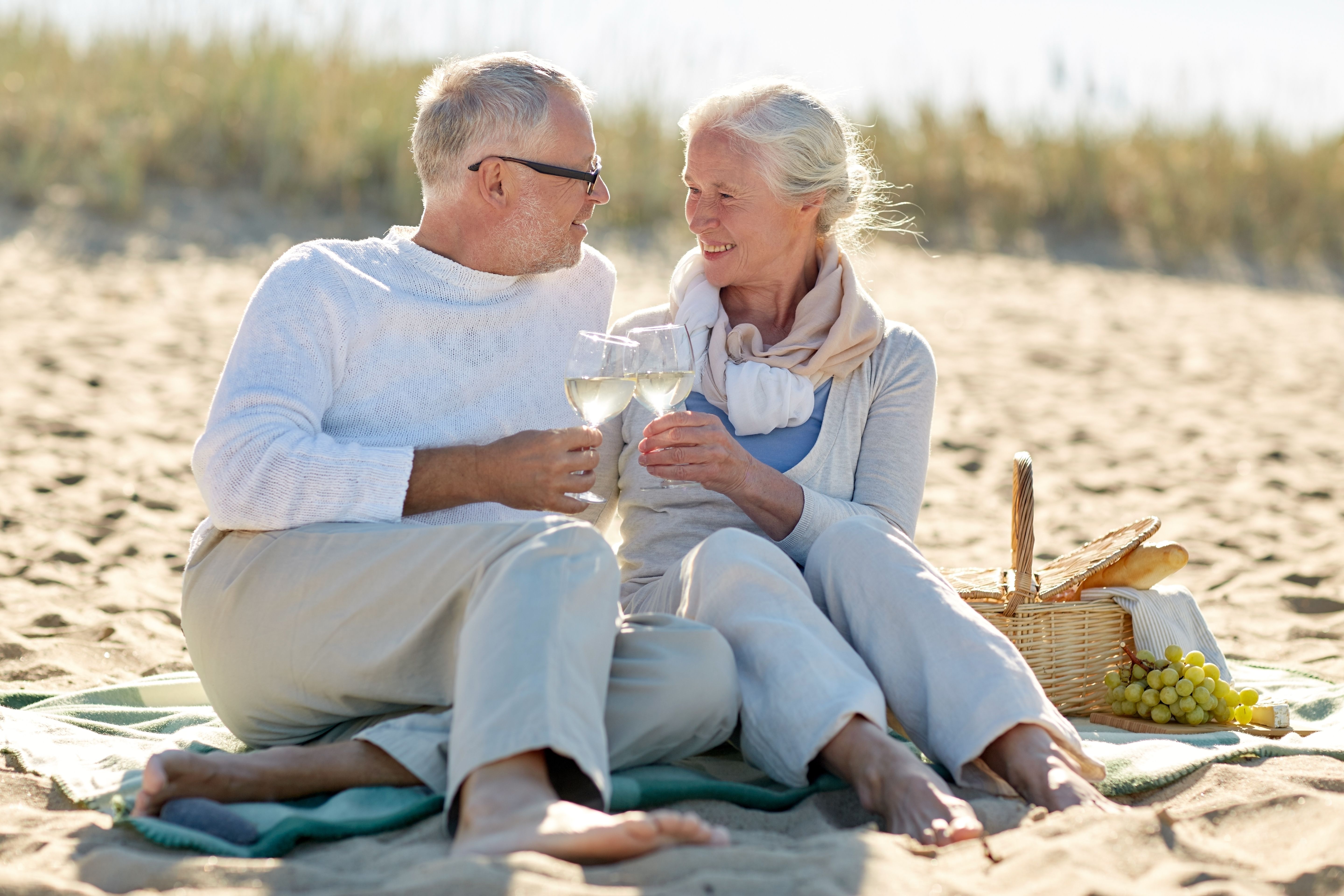Elderly couple on Mangawhai beach