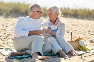 Elderly couple on Mangawhai beach