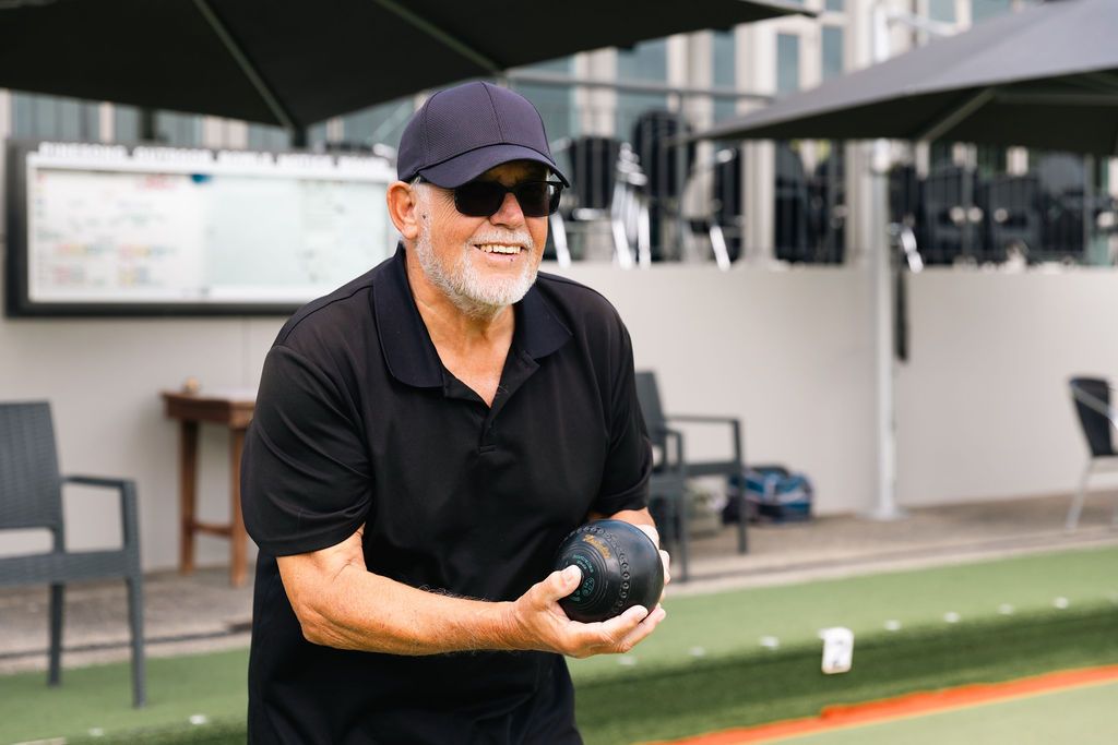 Resident bowling at Pinesong