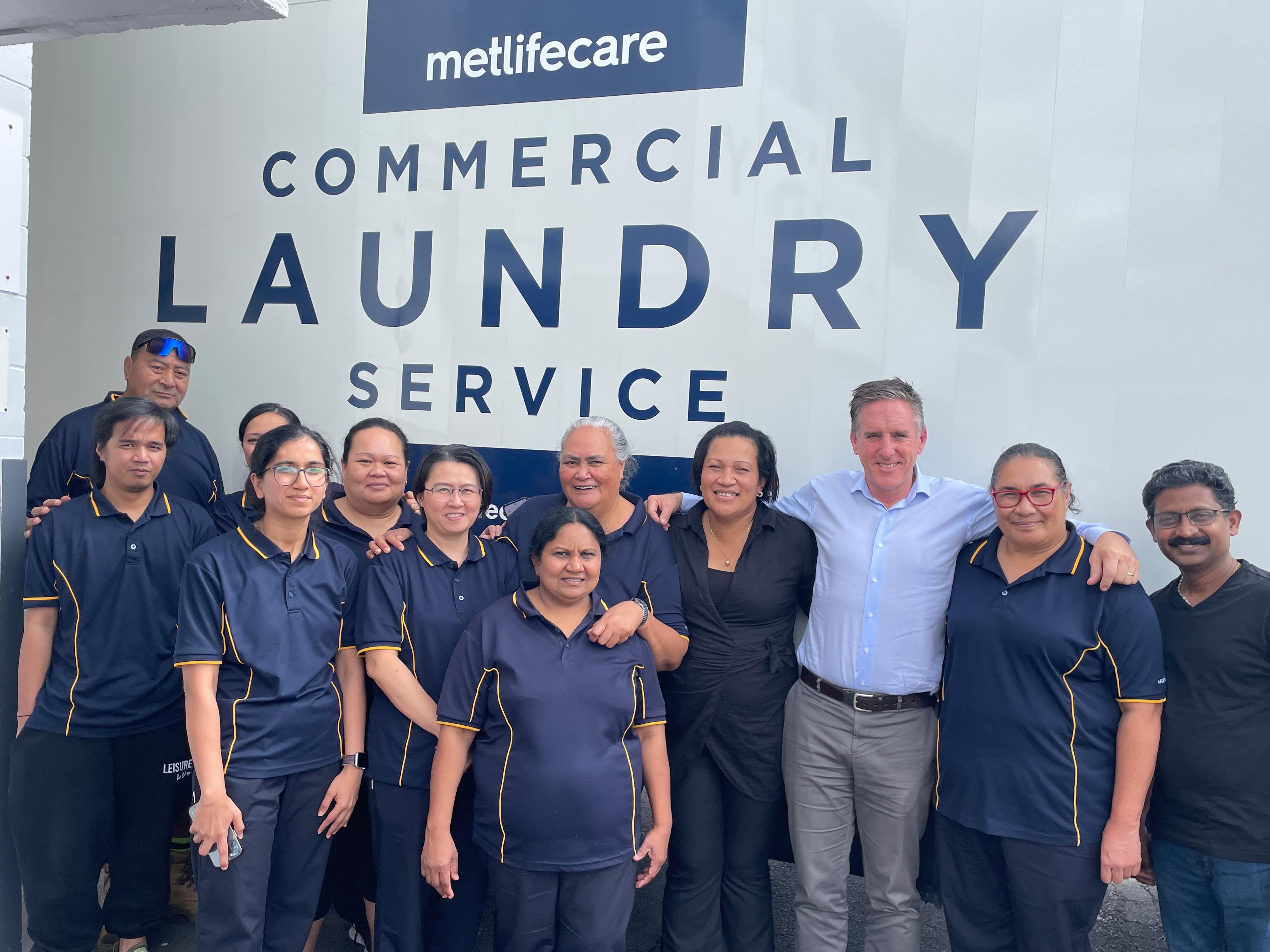  CEO Earl Gasparich with our laundry team!