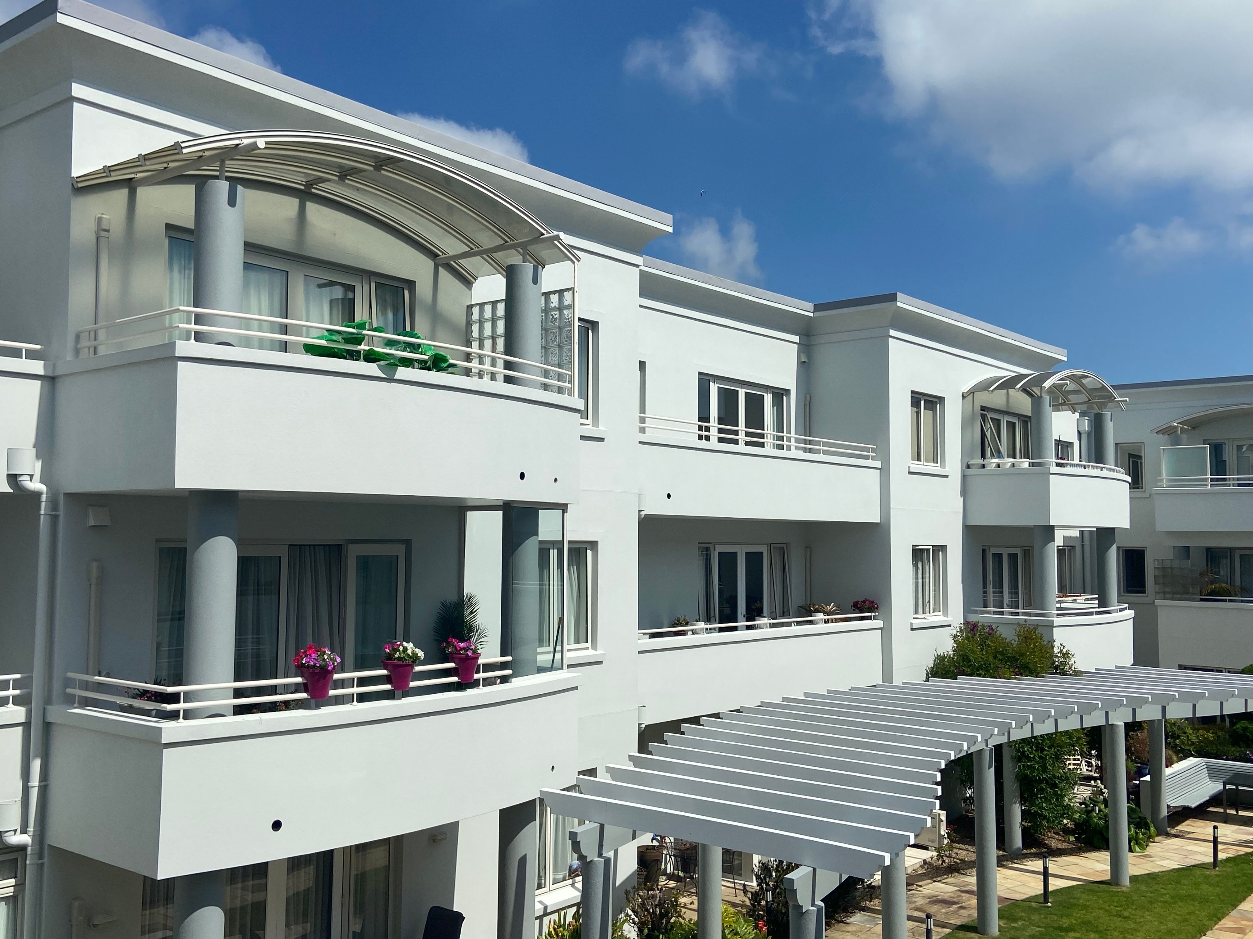 Balconies from the courtyard at The Avenues